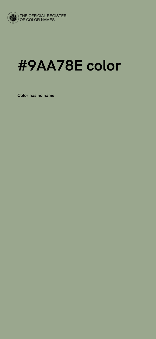 #9AA78E color image