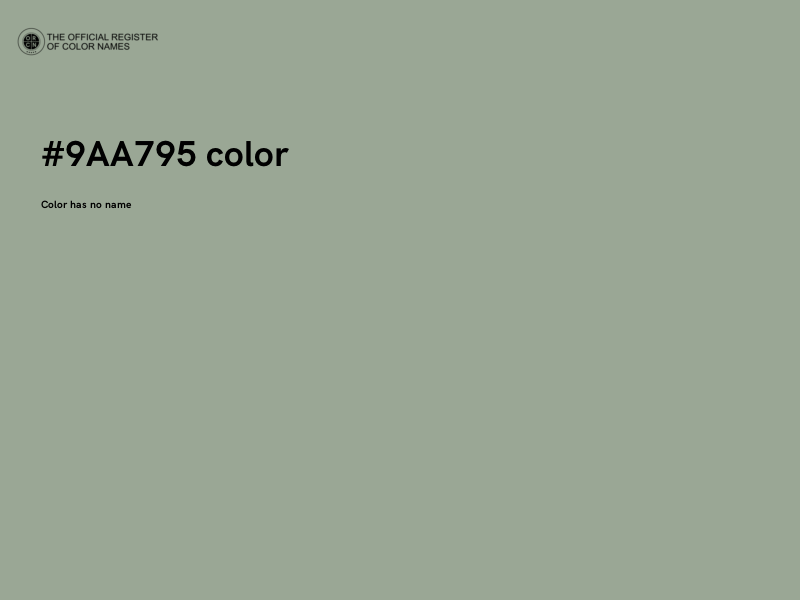 #9AA795 color image