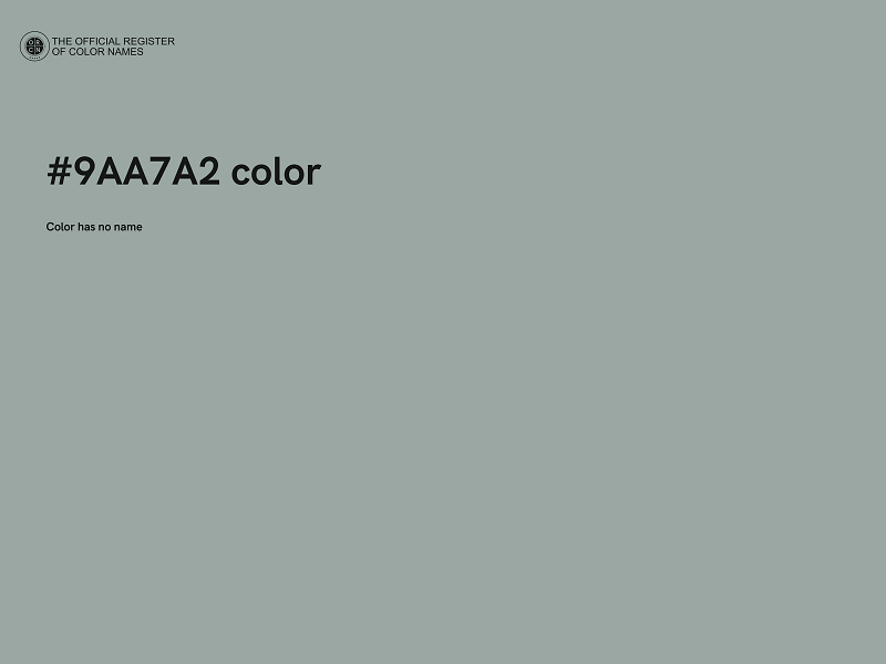 #9AA7A2 color image