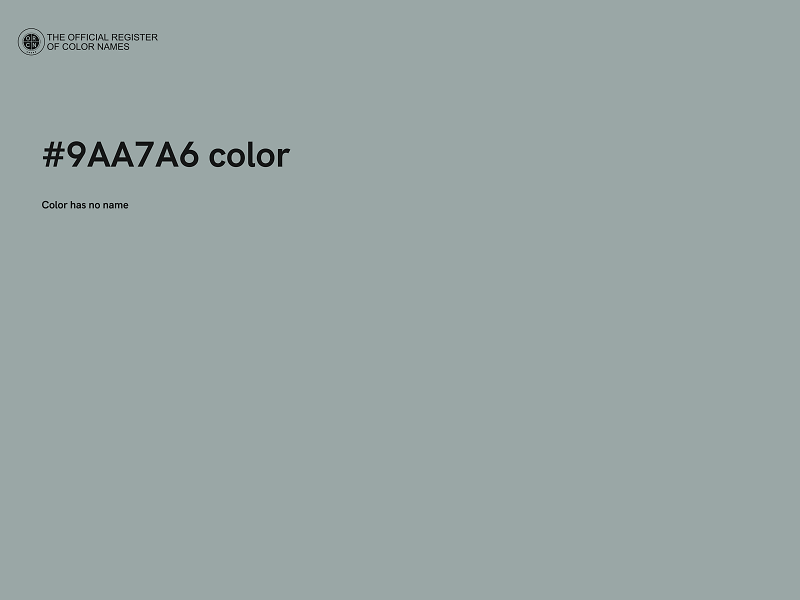 #9AA7A6 color image