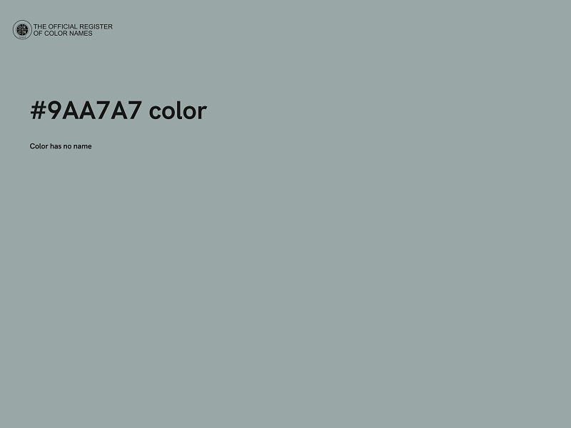 #9AA7A7 color image