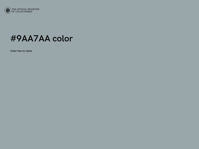 #9AA7AA color image