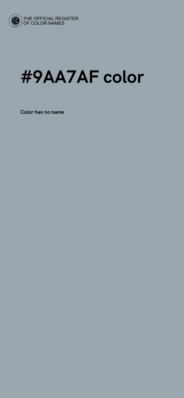 #9AA7AF color image