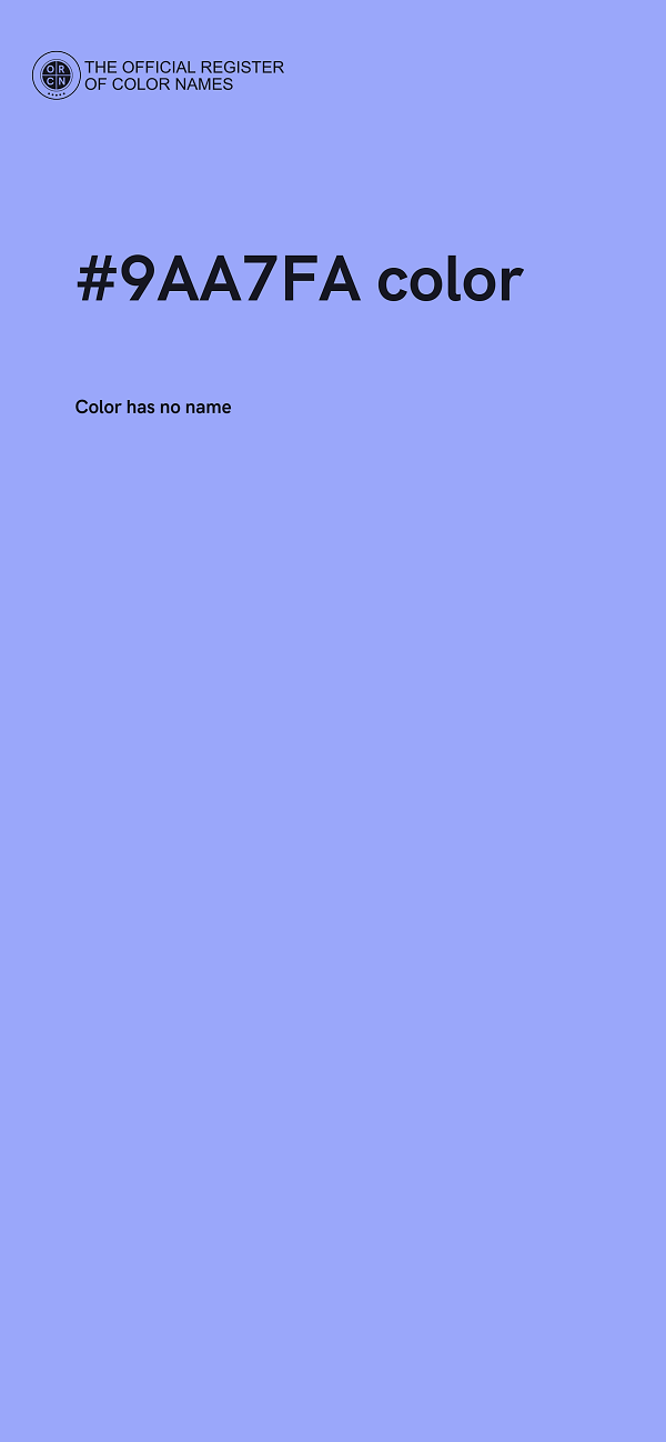 #9AA7FA color image