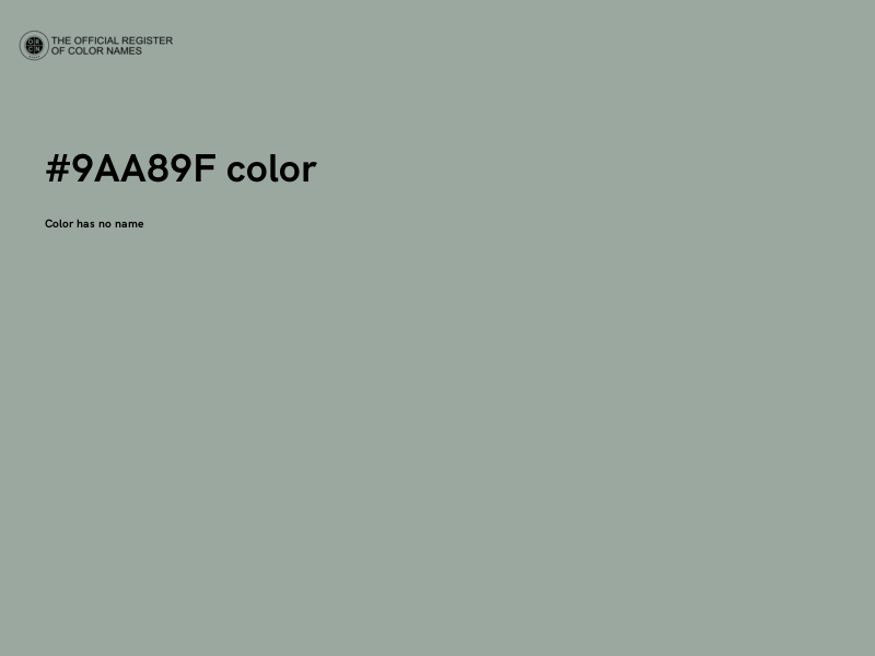 #9AA89F color image