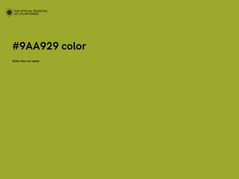 #9AA929 color image