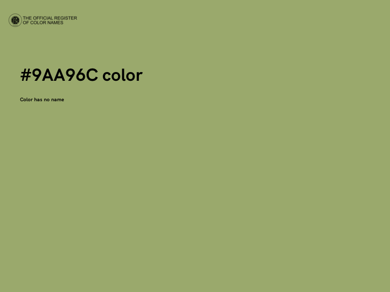 #9AA96C color image