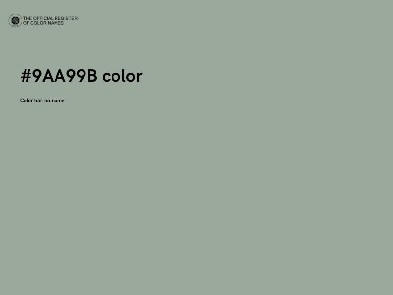 #9AA99B color image