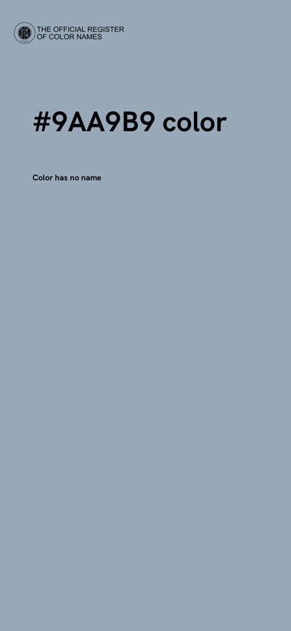 #9AA9B9 color image