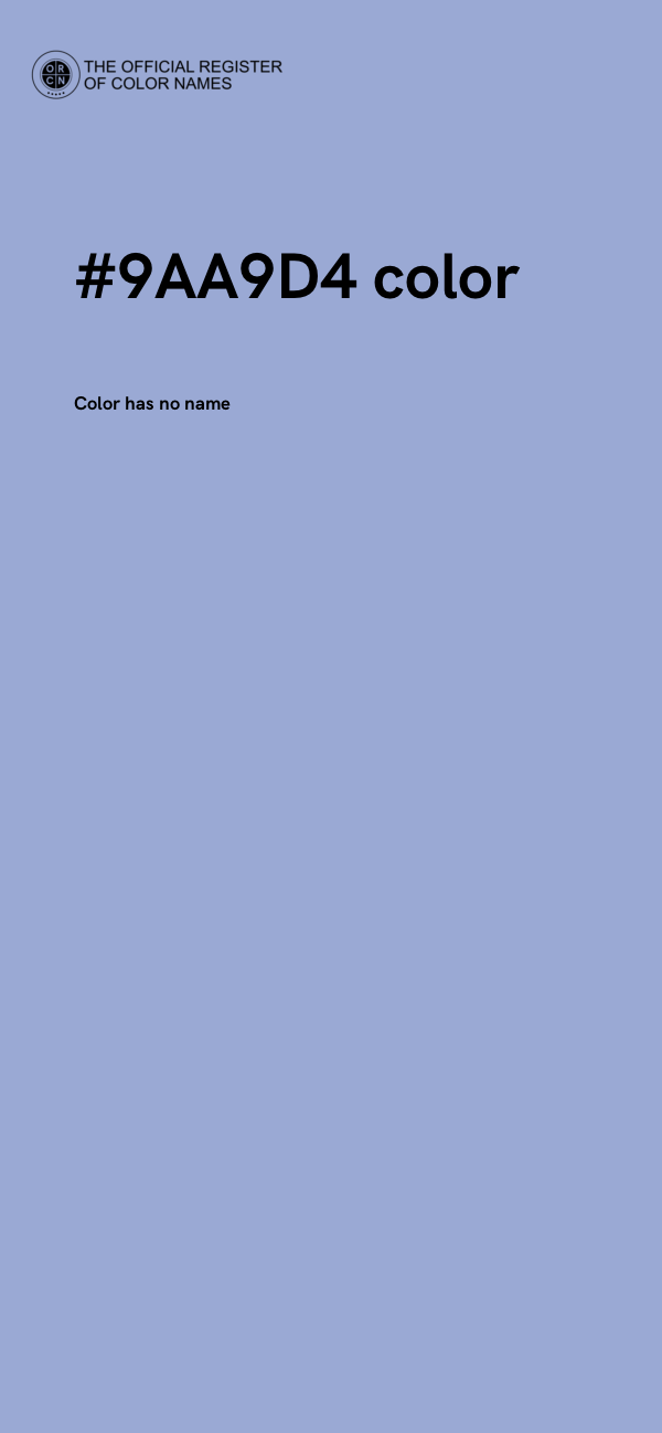 #9AA9D4 color image