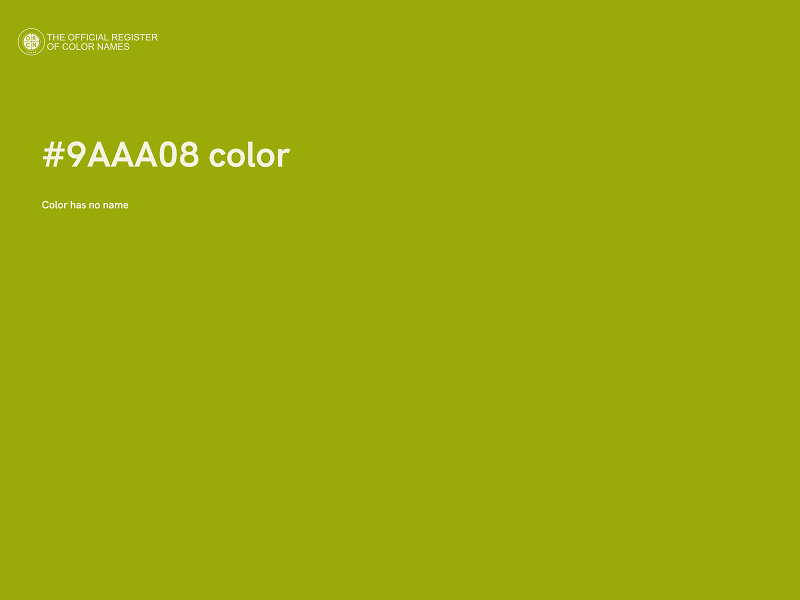 #9AAA08 color image