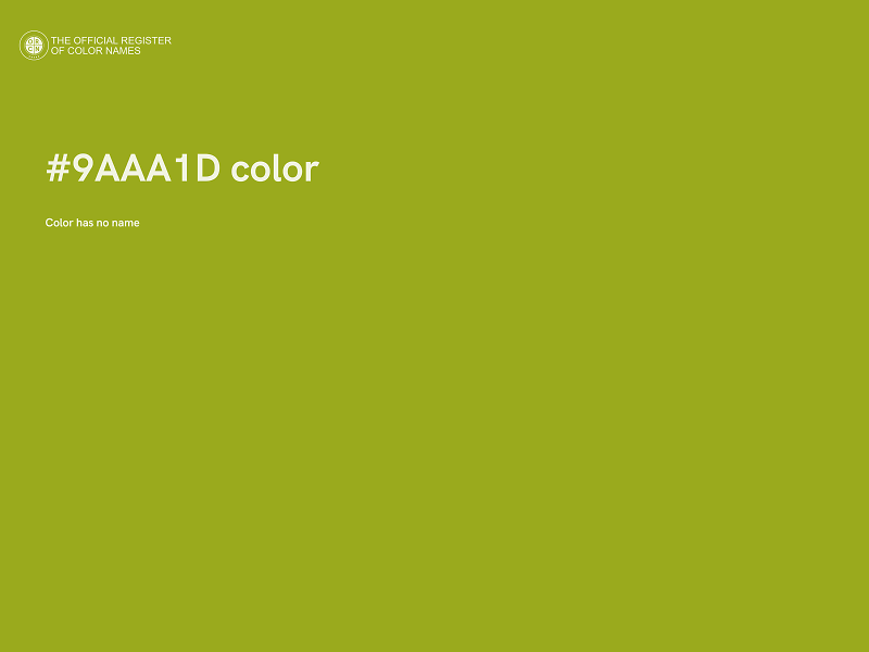 #9AAA1D color image