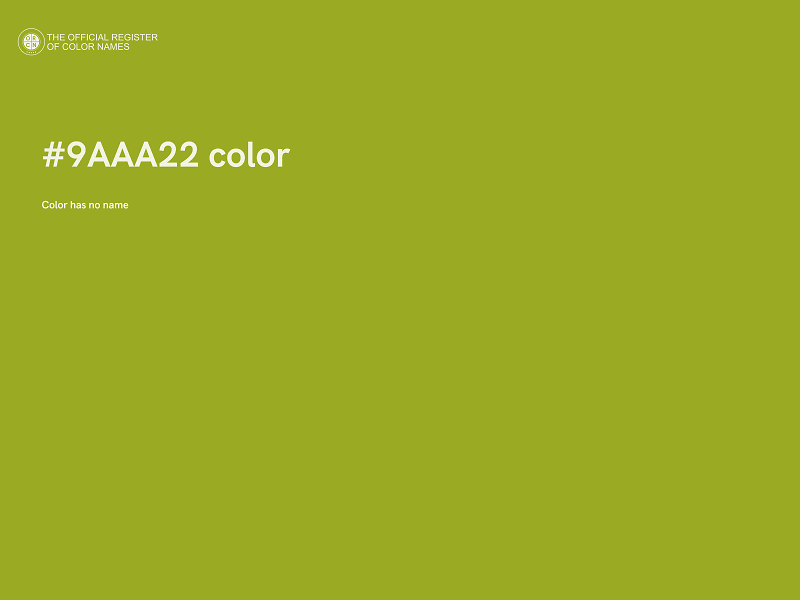#9AAA22 color image