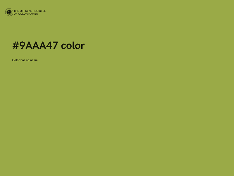 #9AAA47 color image