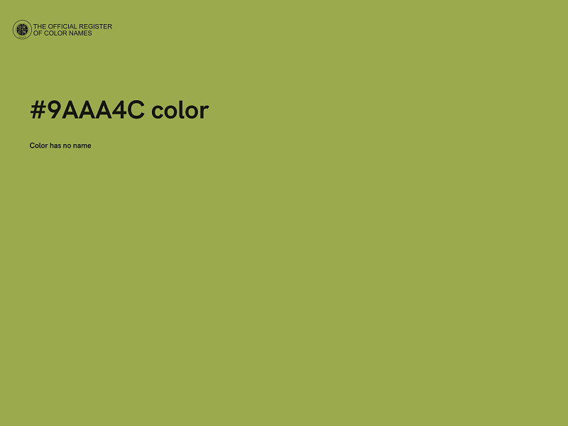 #9AAA4C color image