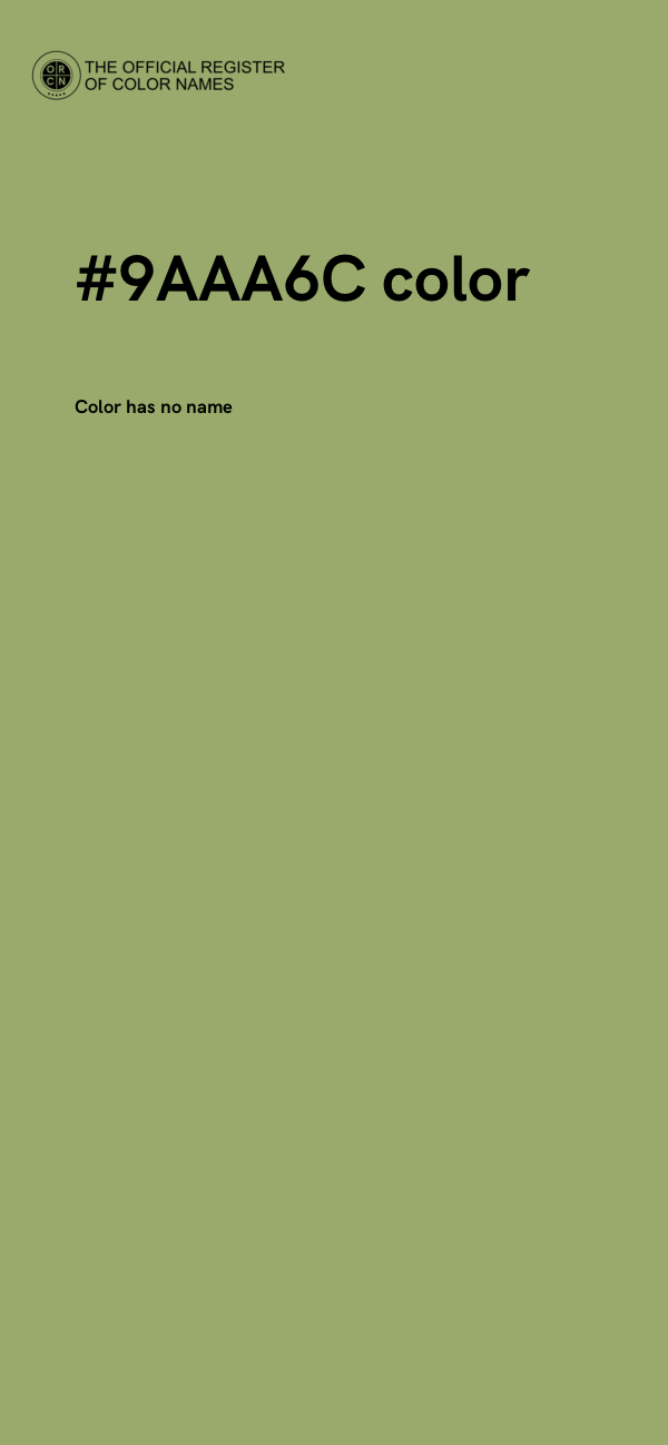 #9AAA6C color image
