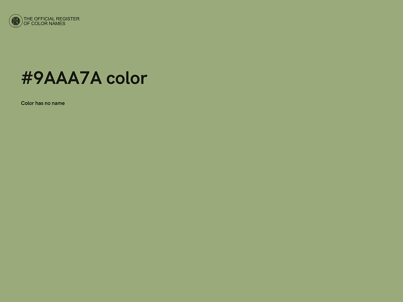 #9AAA7A color image