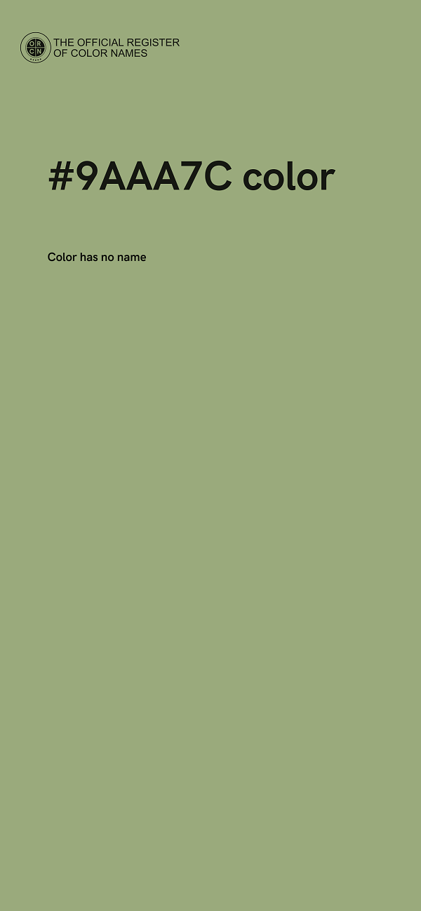 #9AAA7C color image