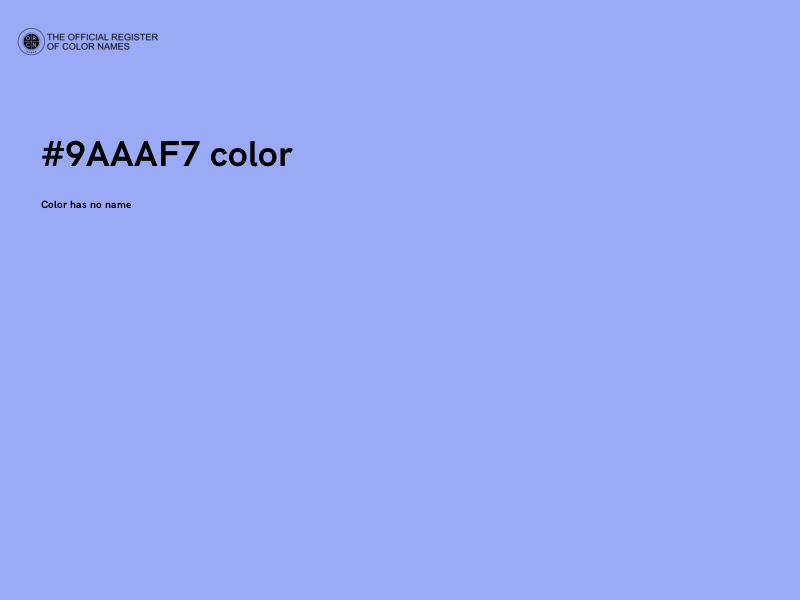 #9AAAF7 color image