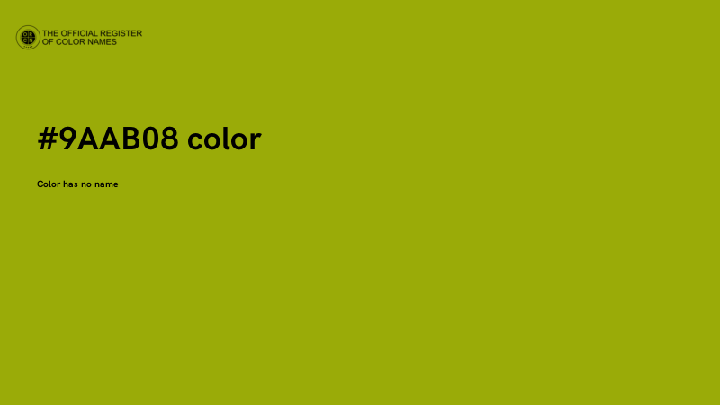 #9AAB08 color image