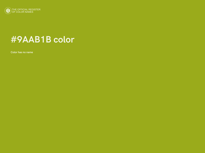 #9AAB1B color image