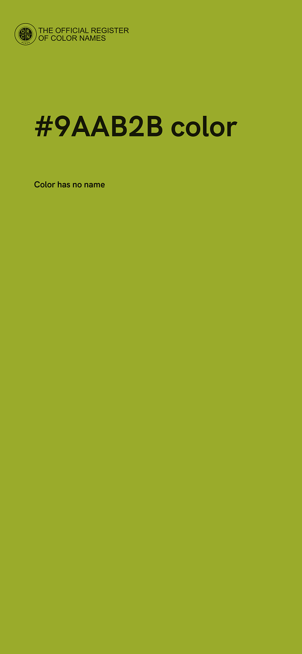 #9AAB2B color image
