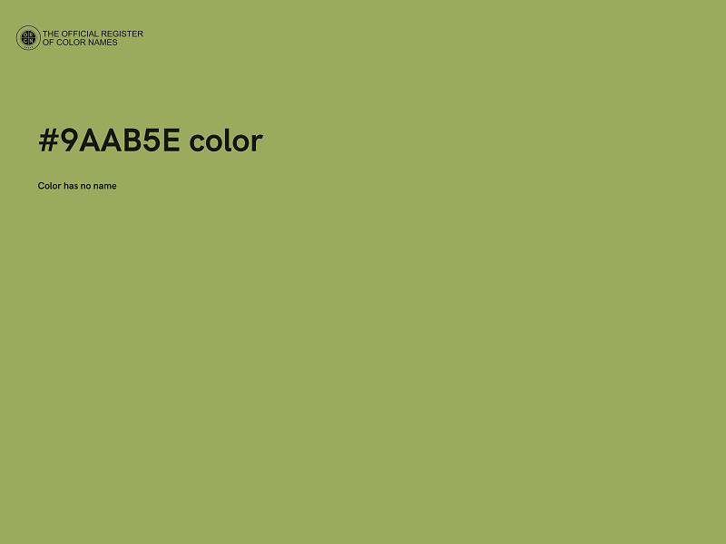 #9AAB5E color image