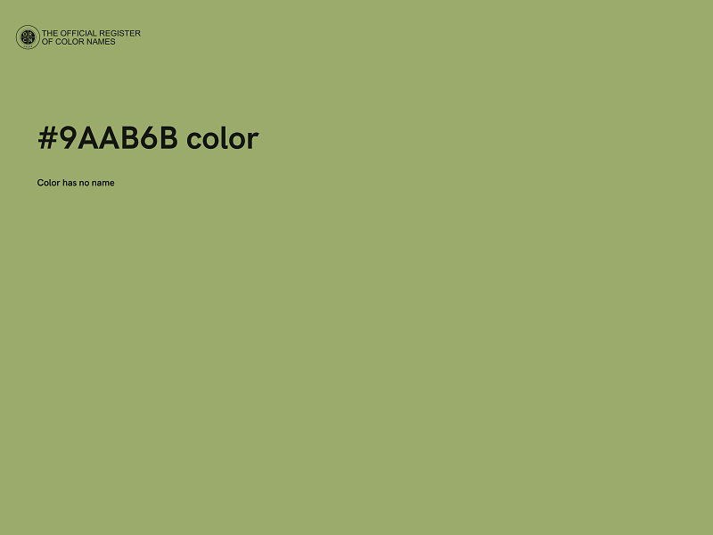 #9AAB6B color image