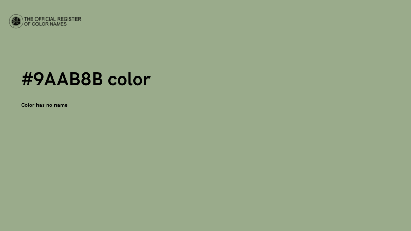 #9AAB8B color image
