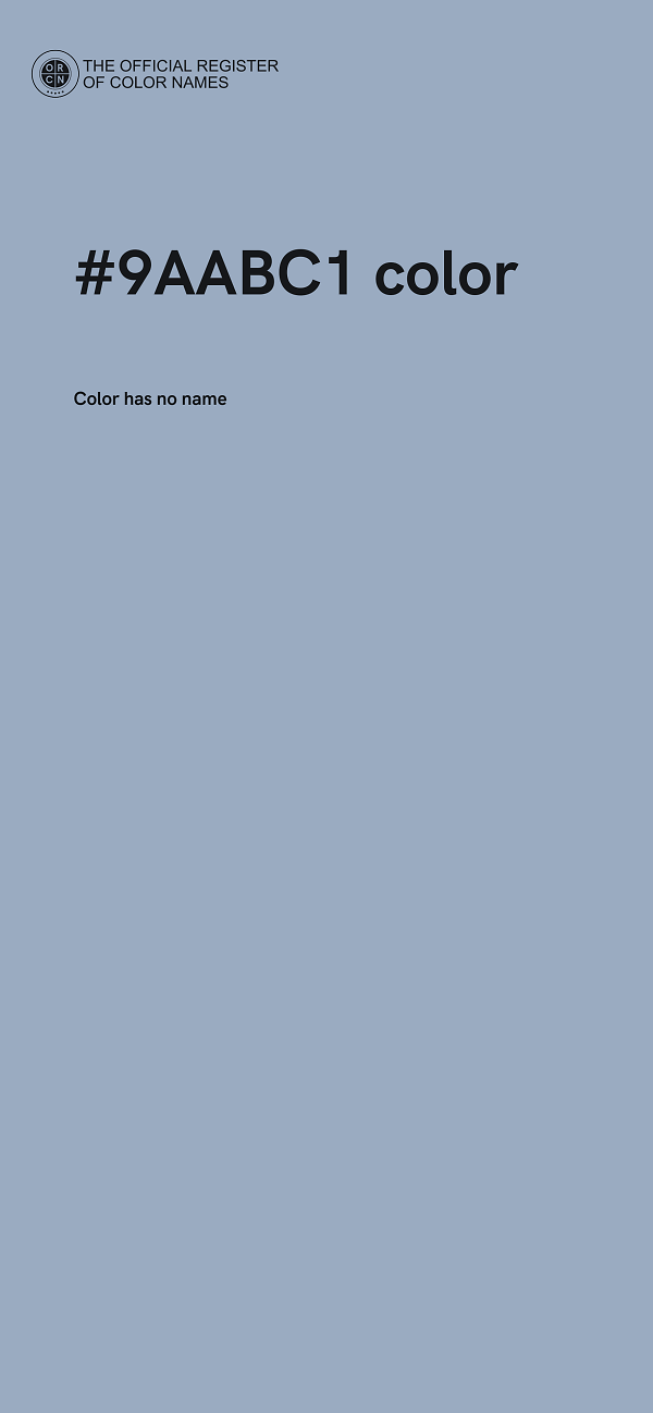 #9AABC1 color image