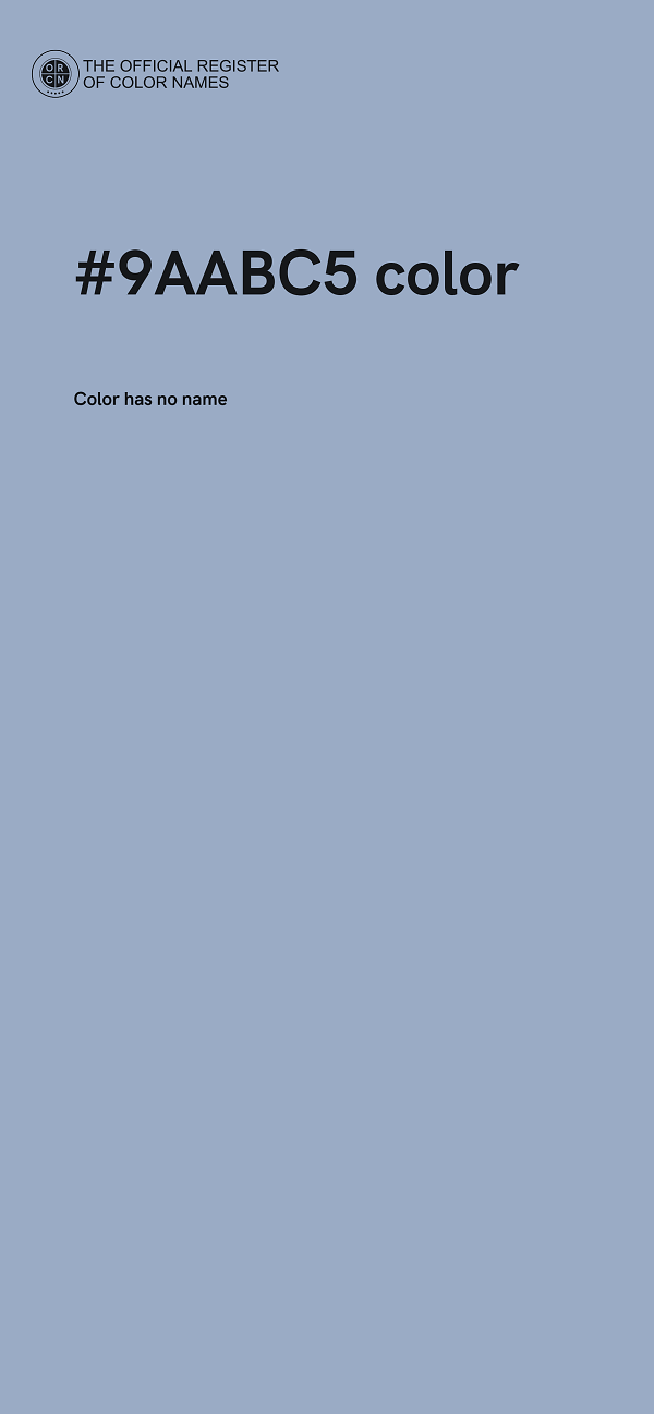 #9AABC5 color image