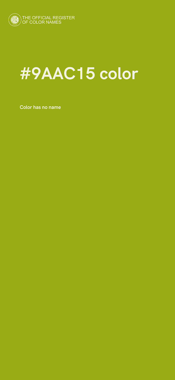 #9AAC15 color image