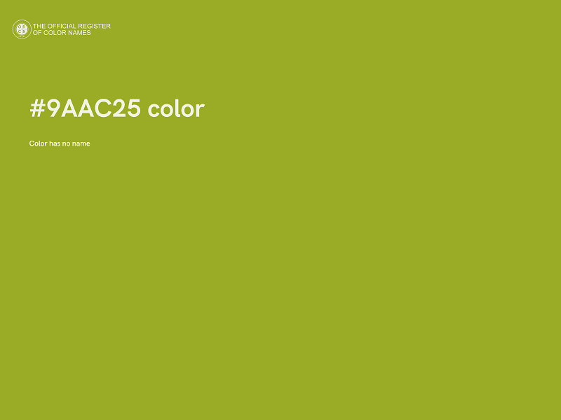 #9AAC25 color image