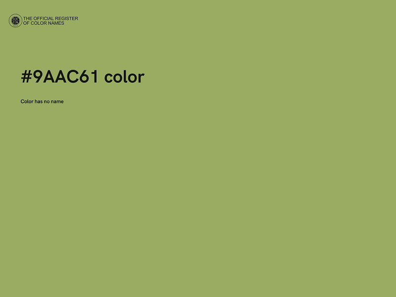 #9AAC61 color image