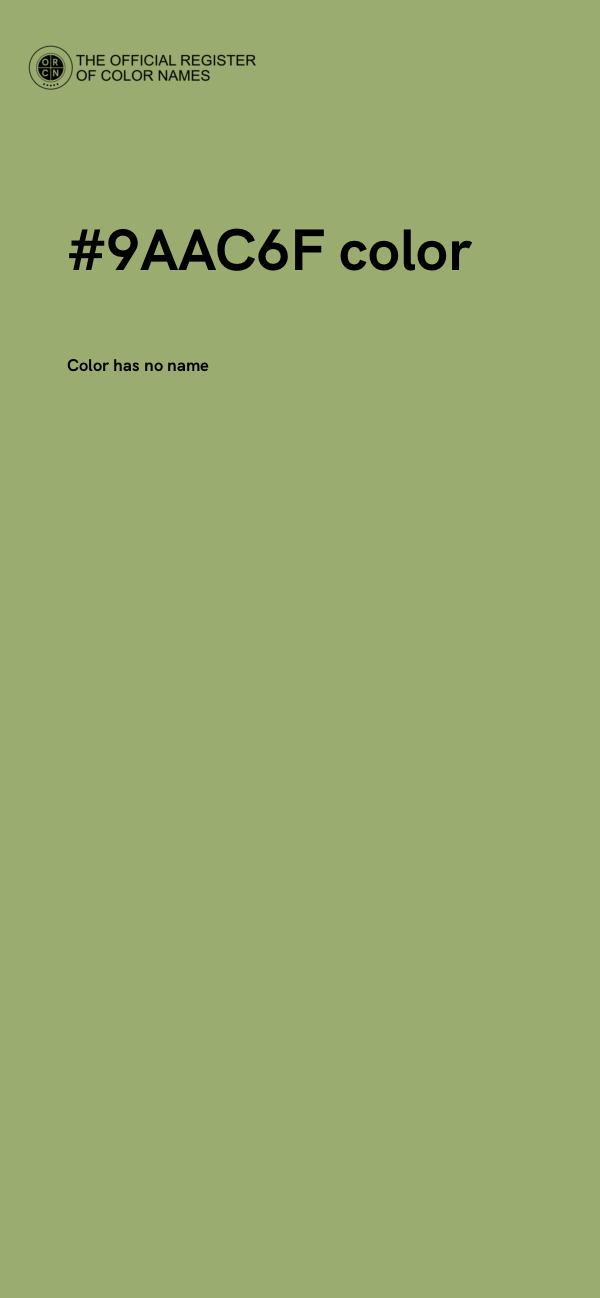 #9AAC6F color image