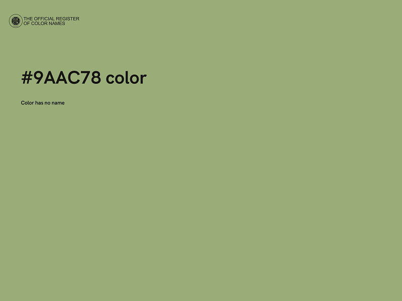 #9AAC78 color image