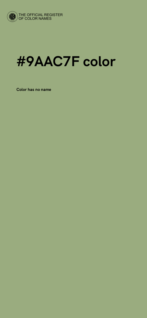 #9AAC7F color image
