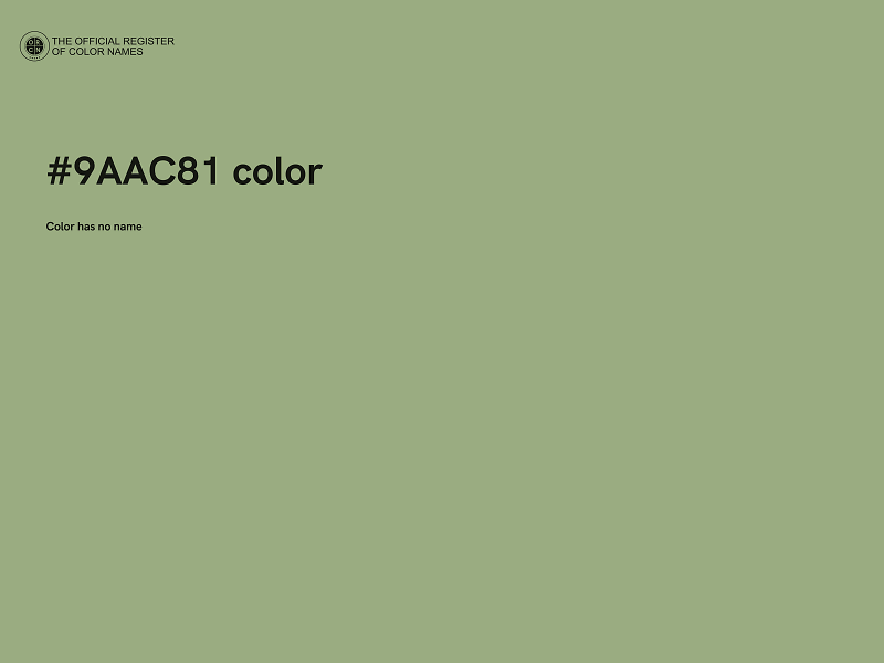 #9AAC81 color image