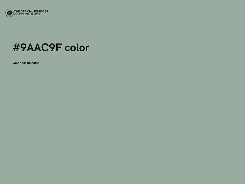 #9AAC9F color image