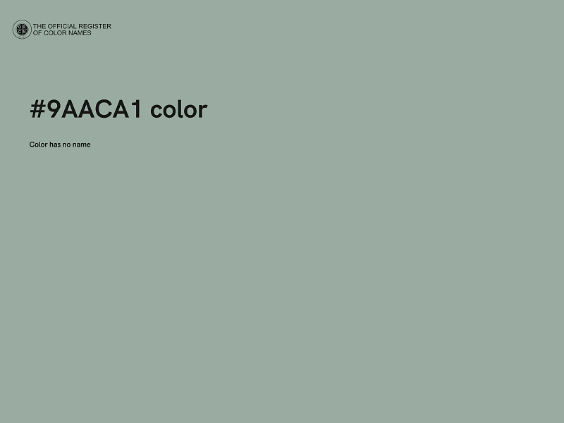 #9AACA1 color image