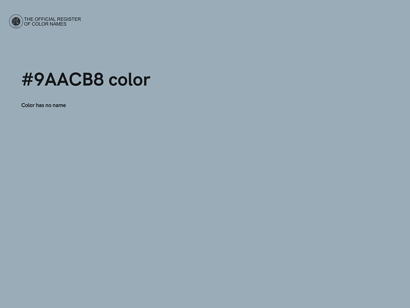 #9AACB8 color image