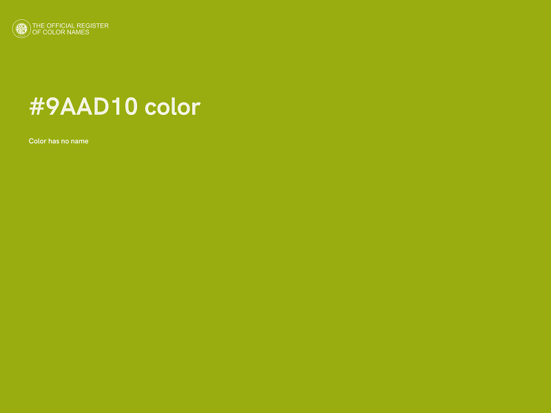 #9AAD10 color image