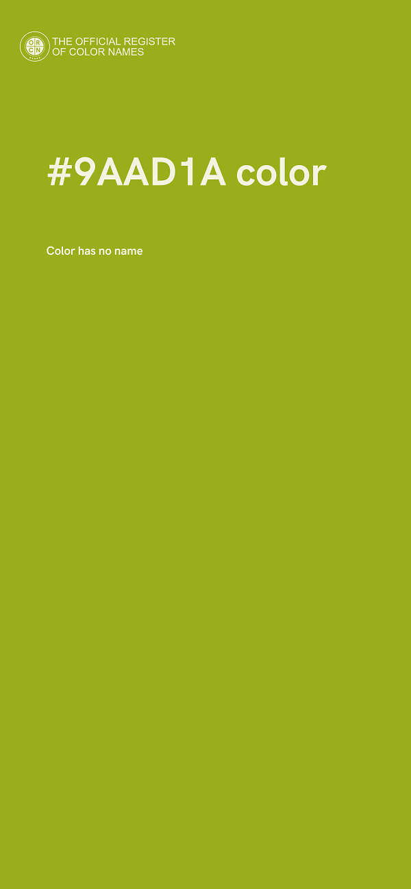 #9AAD1A color image