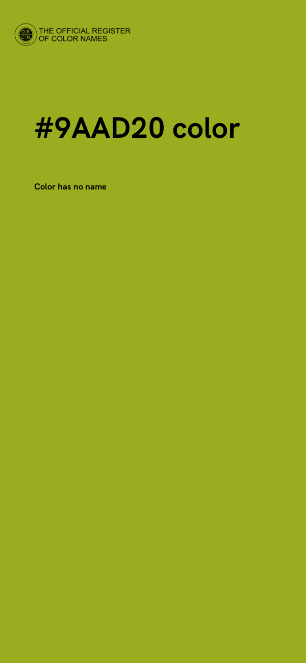 #9AAD20 color image