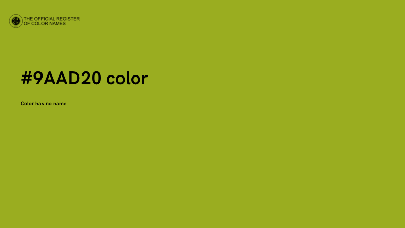 #9AAD20 color image