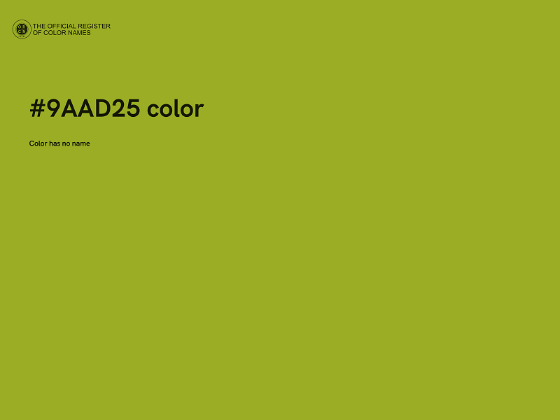 #9AAD25 color image