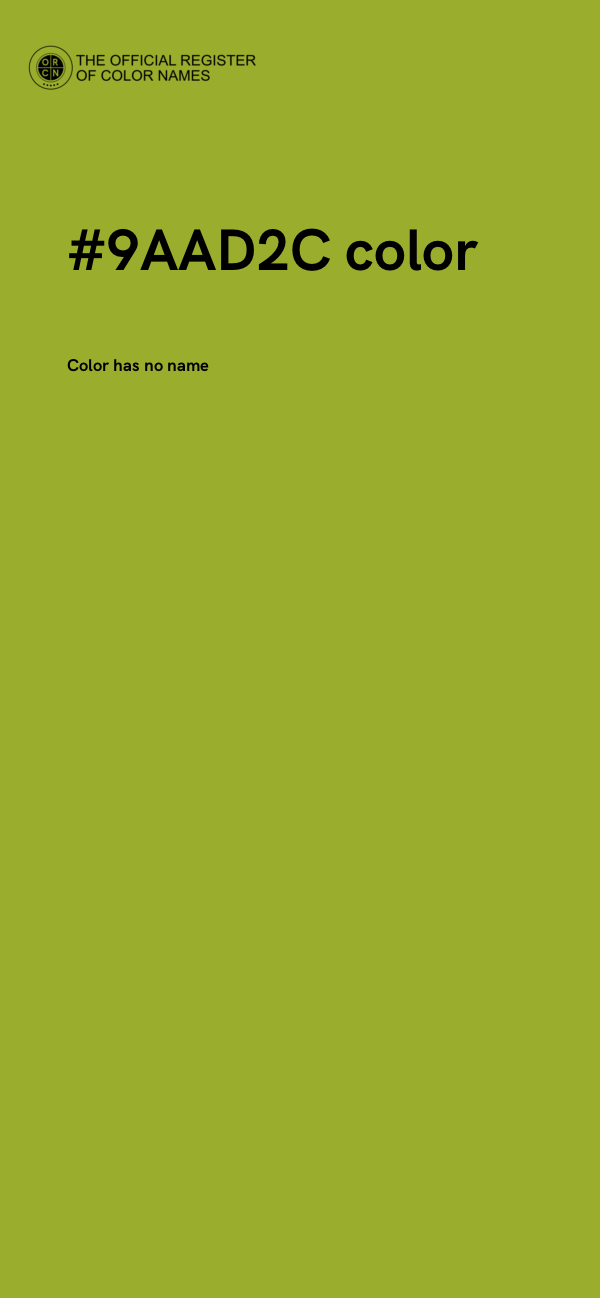 #9AAD2C color image