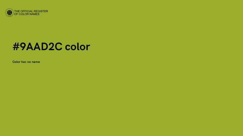 #9AAD2C color image