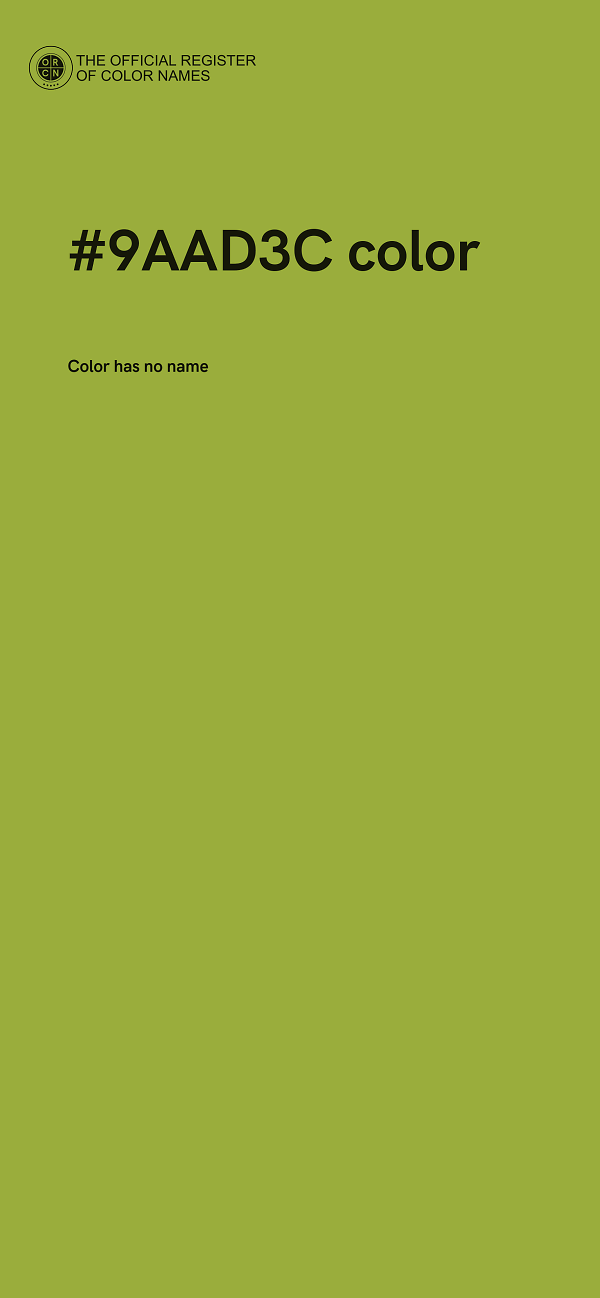 #9AAD3C color image