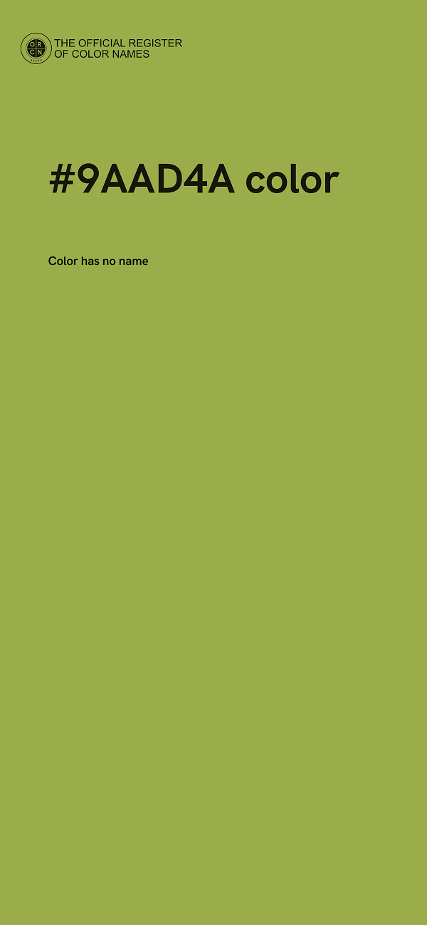 #9AAD4A color image